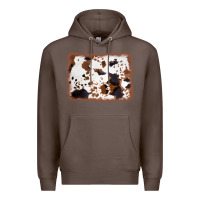 Coffee cowhide background Premium Hoodie - AdoDesignShop