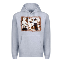 Heather Grey cowhide background Premium Hoodie - AdoDesignShop