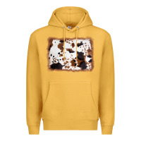 Mustard cowhide background Premium Hoodie - AdoDesignShop
