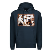 Navy cowhide background Premium Hoodie - AdoDesignShop