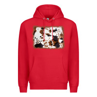 Red cowhide background Premium Hoodie - AdoDesignShop