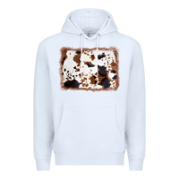 White cowhide background Premium Hoodie - AdoDesignShop