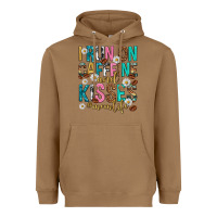 Toasted Coconut i run on caffeine and kisses mothers day Heavyweight Hoodie - texasbilliewilder