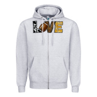 Football Love Zipper Hoodie | Teevron