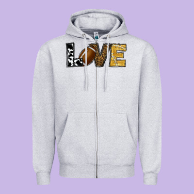Zipper Hoodie football love