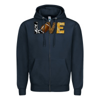 Navy football love Zipper Hoodie - RanaPortraitStore