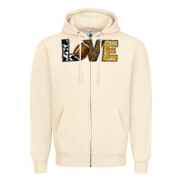 Sandshell football love Zipper Hoodie - RanaPortraitStore