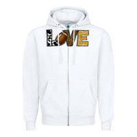 White football love Zipper Hoodie - RanaPortraitStore