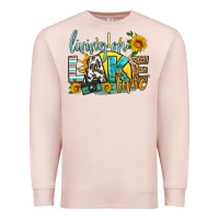 Pale Pink living on lake time Premium Sweatshirt - HRA Design Shop