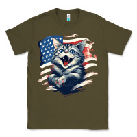 Army Green cat1 Classic Tee - Unal Design