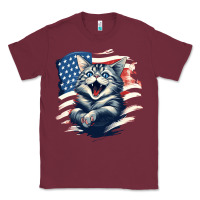 Burgundy cat1 Classic Tee - Unal Design