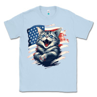 Dusty Blue cat1 Classic Tee - Unal Design
