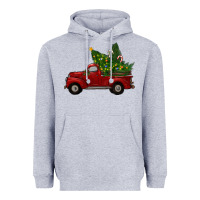 Heather Grey christmas trees with truck Heavyweight Hoodie - RanaPortraitStore