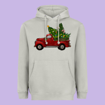 Christmas Trees With Truck Heavyweight Hoodie Designed By Ranaportraitstore