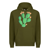 Army Green texas prickly pear cactus Premium Hoodie - Artiststas