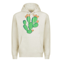 Oatmeal Heather texas prickly pear cactus Premium Hoodie - Artiststas