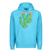 Ocean Blue texas prickly pear cactus Premium Hoodie - Artiststas
