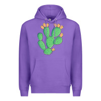 Purple texas prickly pear cactus Premium Hoodie - Artiststas