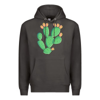 Smoke texas prickly pear cactus Premium Hoodie - Artiststas