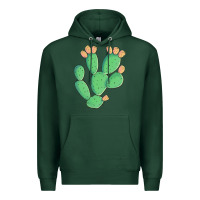Sports Green texas prickly pear cactus Premium Hoodie - Artiststas