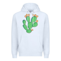 White texas prickly pear cactus Premium Hoodie - Artiststas