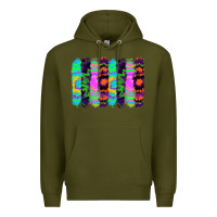 Army Green tie dye brushstrokes Premium Hoodie - RanaPortraitStore