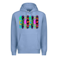 Colony Blue tie dye brushstrokes Premium Hoodie - RanaPortraitStore