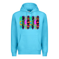 Ocean Blue tie dye brushstrokes Premium Hoodie - RanaPortraitStore