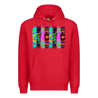 Red tie dye brushstrokes Premium Hoodie - RanaPortraitStore