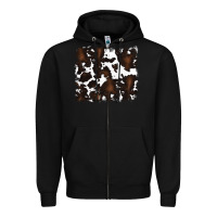 Black cowhide background Zipper Hoodie - RanaPortraitStore