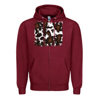 Burgundy cowhide background Zipper Hoodie - RanaPortraitStore