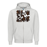 Dove Grey cowhide background Zipper Hoodie - RanaPortraitStore