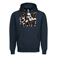 Navy cowhide background Zipper Hoodie - RanaPortraitStore