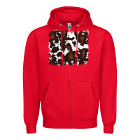 Red cowhide background Zipper Hoodie - RanaPortraitStore