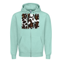 Seafoam cowhide background Zipper Hoodie - RanaPortraitStore