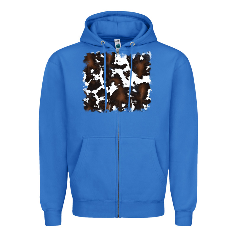 Cowhide Background Zipper Hoodie by RanaPortraitStore | Teevron