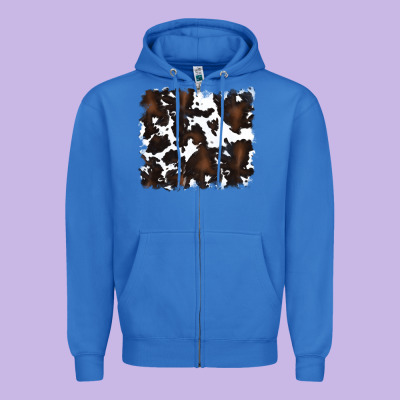 Zipper Hoodie cowhide background
