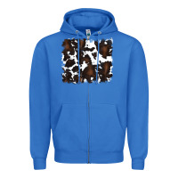 True Royal cowhide background Zipper Hoodie - RanaPortraitStore