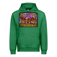Emerald happy mardi gras y'all cow Urban Hoodie - Jasminsmagicworld