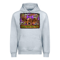 Heather Grey happy mardi gras y'all cow Urban Hoodie - Jasminsmagicworld