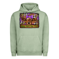 Pigment Oil Green happy mardi gras y'all cow Urban Hoodie - Jasminsmagicworld