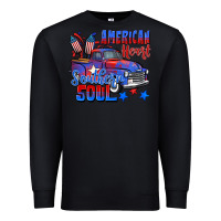 Black American heart southern soul truck 4th of july Premium Sweatshirt - CowGirlArtShop
