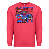 Cardinal American heart southern soul truck 4th of july Premium Sweatshirt - CowGirlArtShop