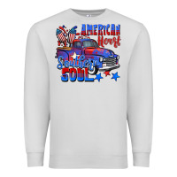 Dove Grey American heart southern soul truck 4th of july Premium Sweatshirt - CowGirlArtShop