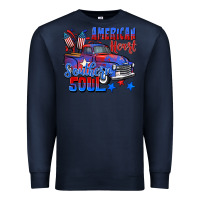 Navy American heart southern soul truck 4th of july Premium Sweatshirt - CowGirlArtShop