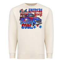 Sandshell American heart southern soul truck 4th of july Premium Sweatshirt - CowGirlArtShop