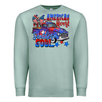Seafoam American heart southern soul truck 4th of july Premium Sweatshirt - CowGirlArtShop