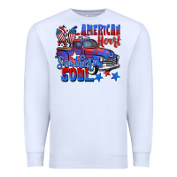 White American heart southern soul truck 4th of july Premium Sweatshirt - CowGirlArtShop