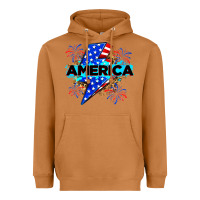 Meerkat America with lightning bolt Heavyweight Hoodie - Zillion Design Studio