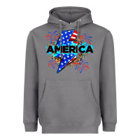 Storm America with lightning bolt Heavyweight Hoodie - Zillion Design Studio